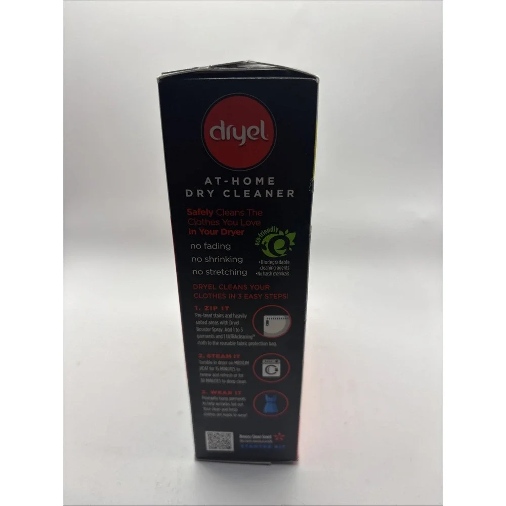 Dryel At Home Dry Cleaner Starter Kit New Sealed 4 Loads